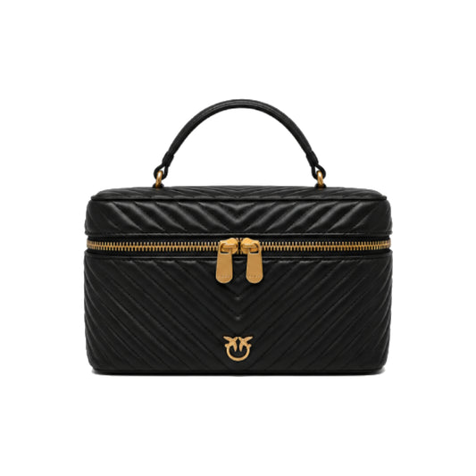 PINKO Classic Vanity Case Handbag In Black