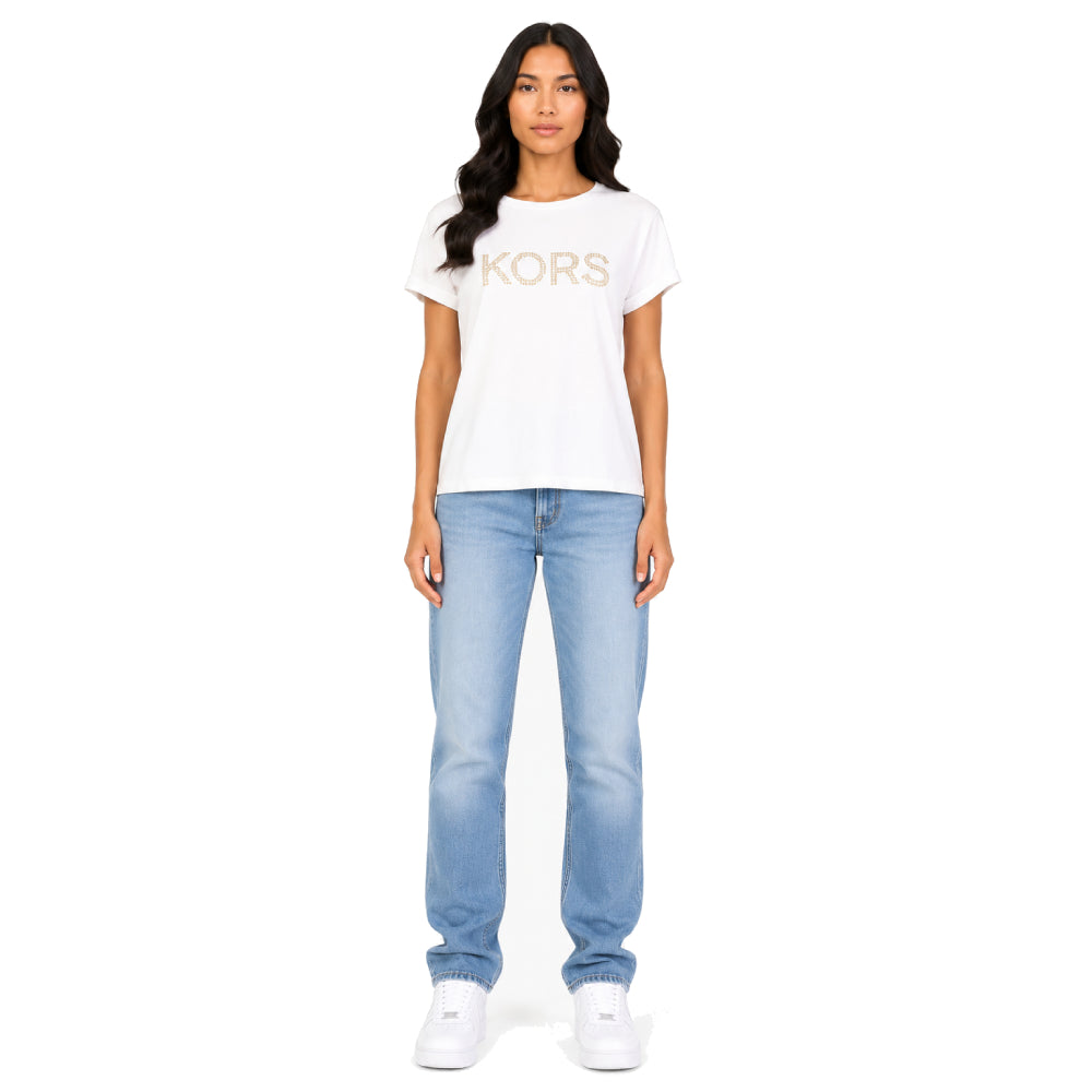 Michael Kors T-Shirt White Gold logo
