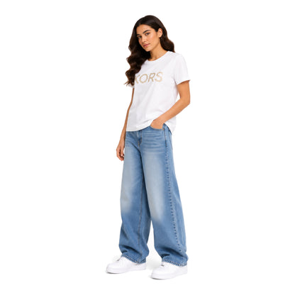 Michael Kors T-Shirt White Gold logo