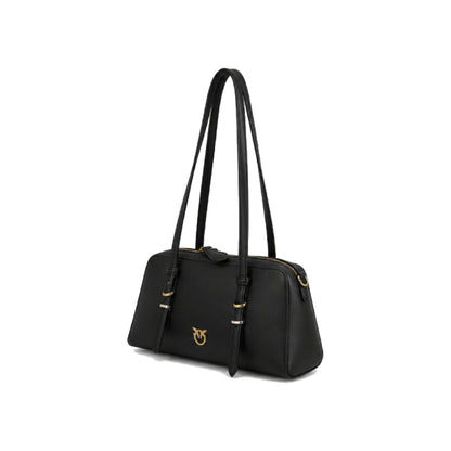 PINKO Escape Horizontal Large Bowling Bag In Black