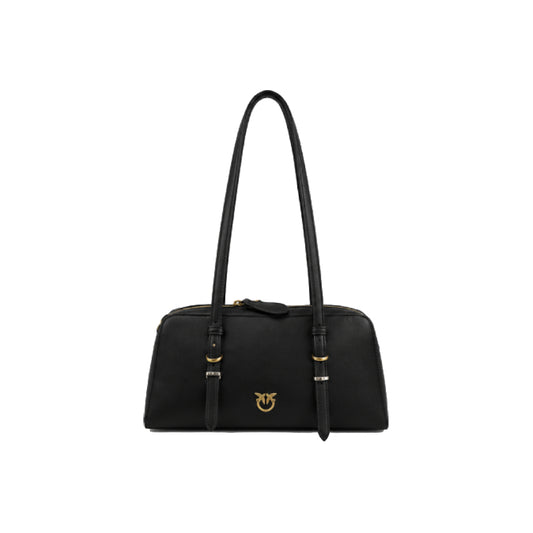 PINKO Escape Horizontal Large Bowling Bag In Black