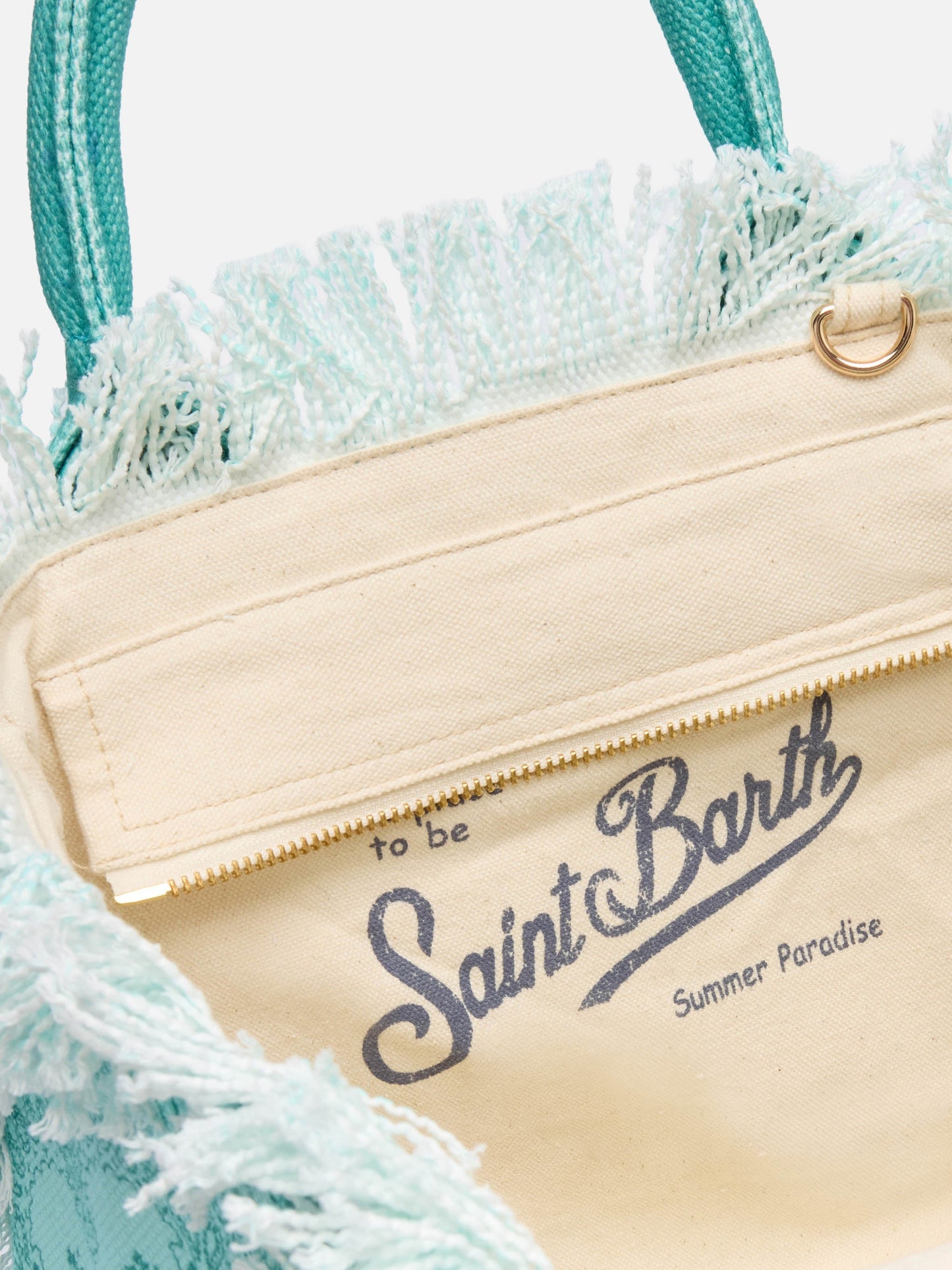 MC2 SAINT BARTH COLETTE COTTON CANVAS HANDBAG WITH BANDANA PRINT