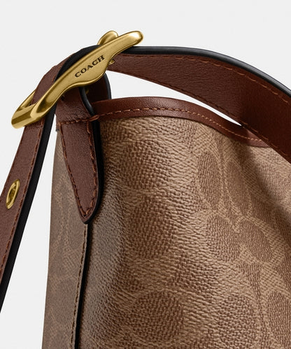 Coach Bleecker Bucket Bag 21 In Signature Canvas