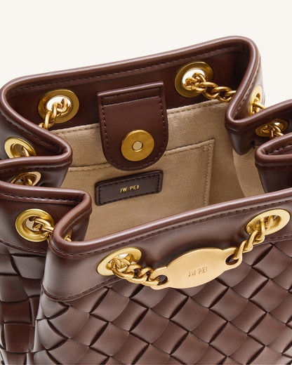 JW PEI Yara hand-woven bucket bag