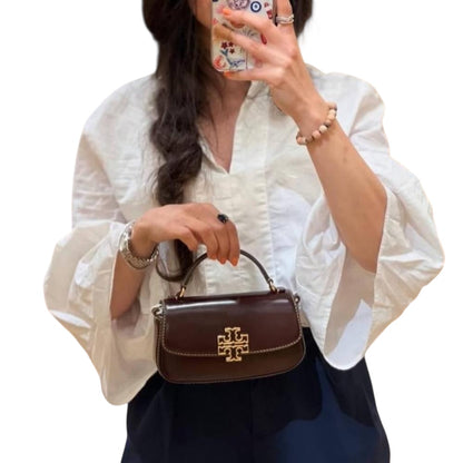 Tory Burch Britten Mini Top Handle Leather Crossbody Bag