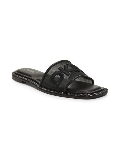 DKNY Badin Logo Embellished-Trim Flat Sandals