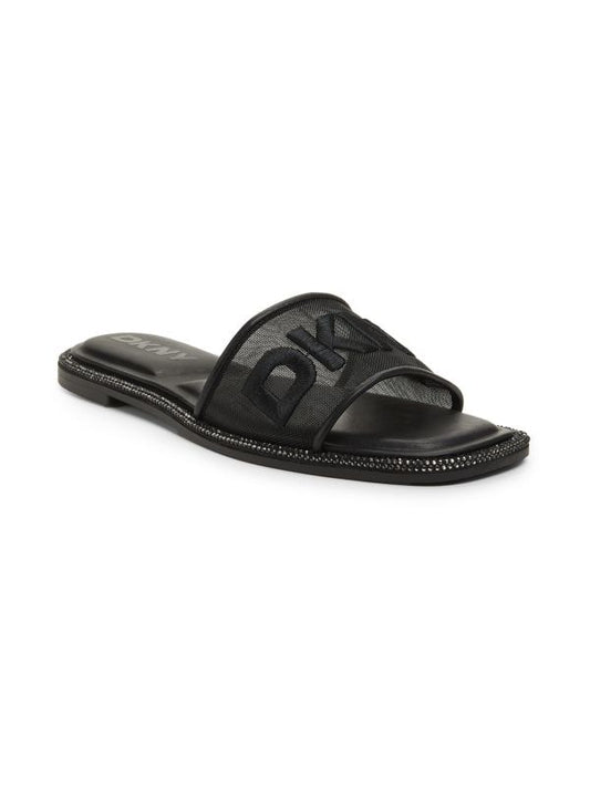 DKNY Badin Logo Embellished-Trim Flat Sandals