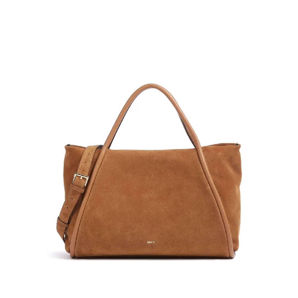 Abro Williw Handbag Leather Suede in Cuoio