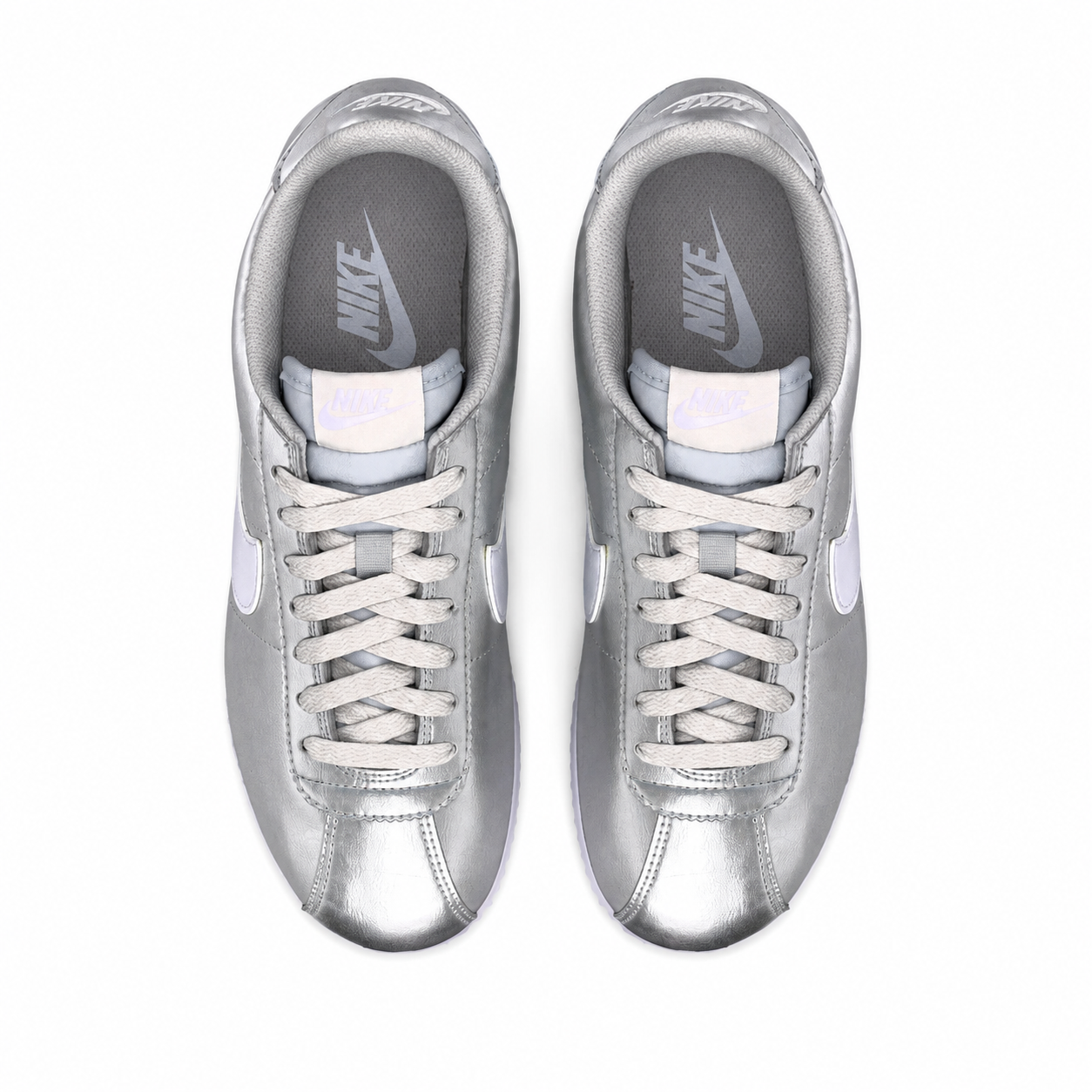 Nike Cortez Metallic Silver Shoes