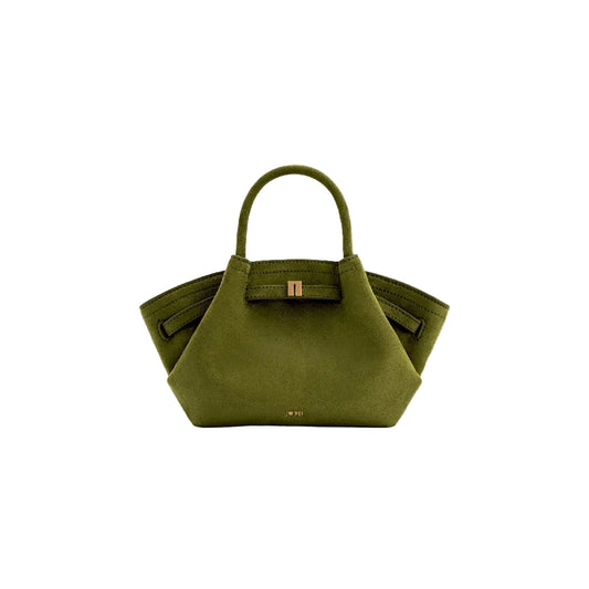 JW PEI Hana Suede Mini Tote Bag in Dark Olive