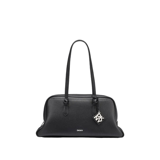 Dkny Eliza Large Shoulder Bowling Bag in Black