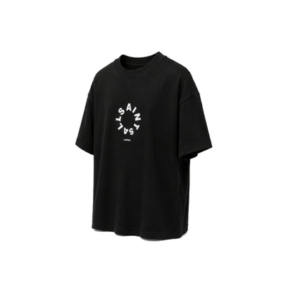 AllSaints Circular Logo T-Shirt In Black