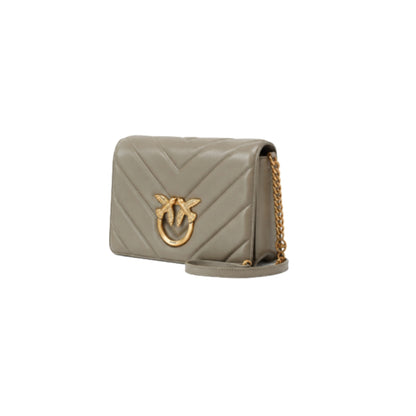 PINKO Love Click Classic Mini Crossbody Bag In Taupe