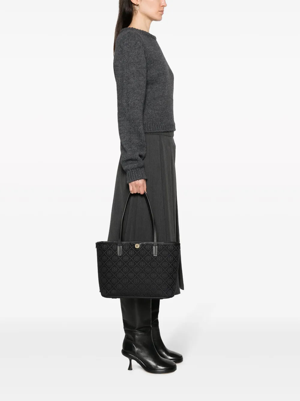 Tory Burch small T Monogram zip tote bag
