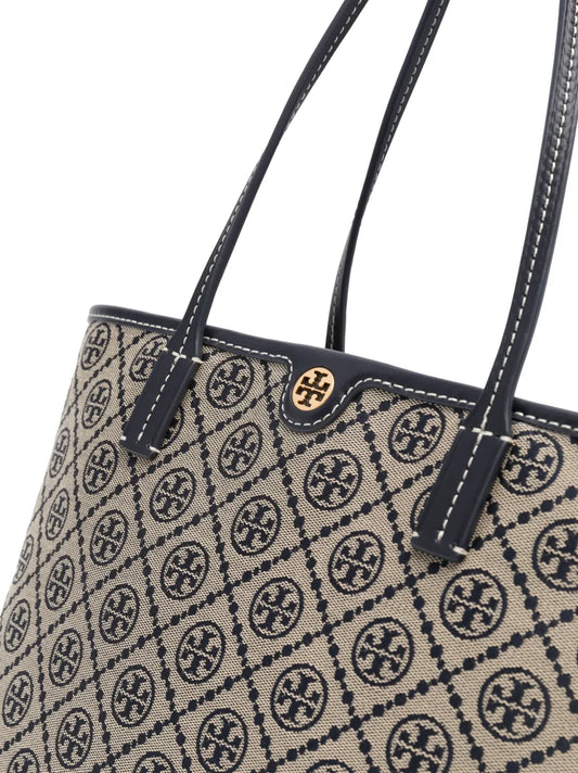 Tory Burch small T Monogram zip tote bag