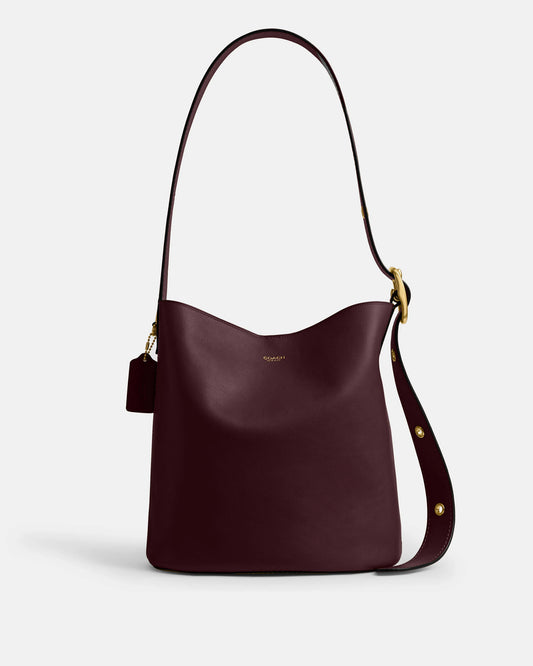 Coach Bleecker Bucket Bag in Burgundy