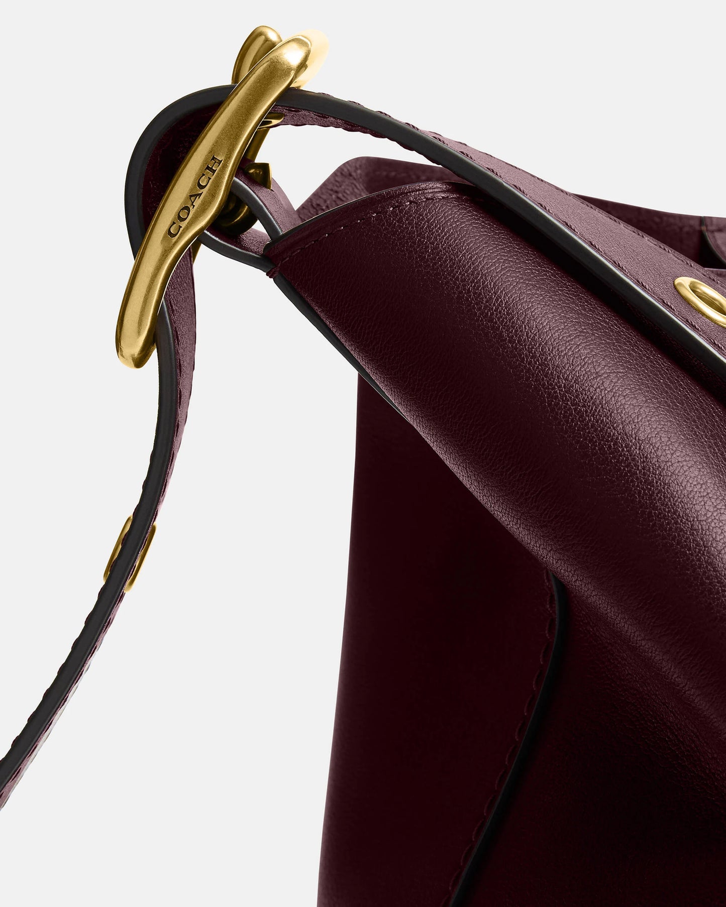 Coach Bleecker Bucket Bag in Burgundy
