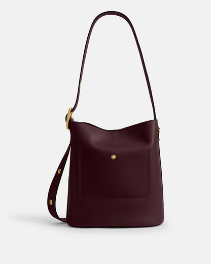 Coach Bleecker Bucket Bag in Burgundy