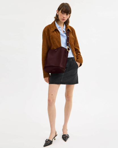 Coach Bleecker Bucket Bag in Burgundy