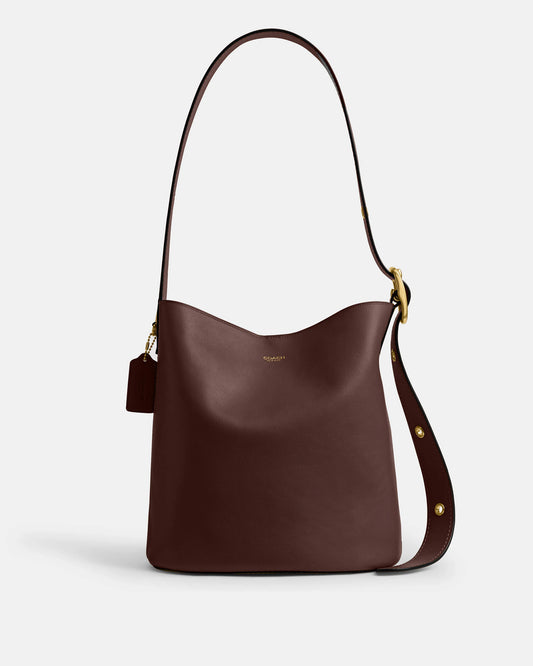 Coach Bleecker Bucket Bag in dark brown