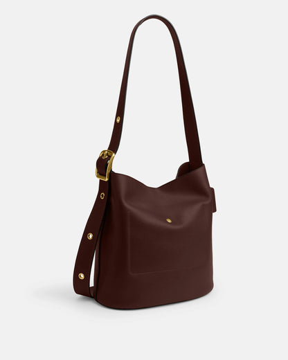 Coach Bleecker Bucket Bag in dark brown