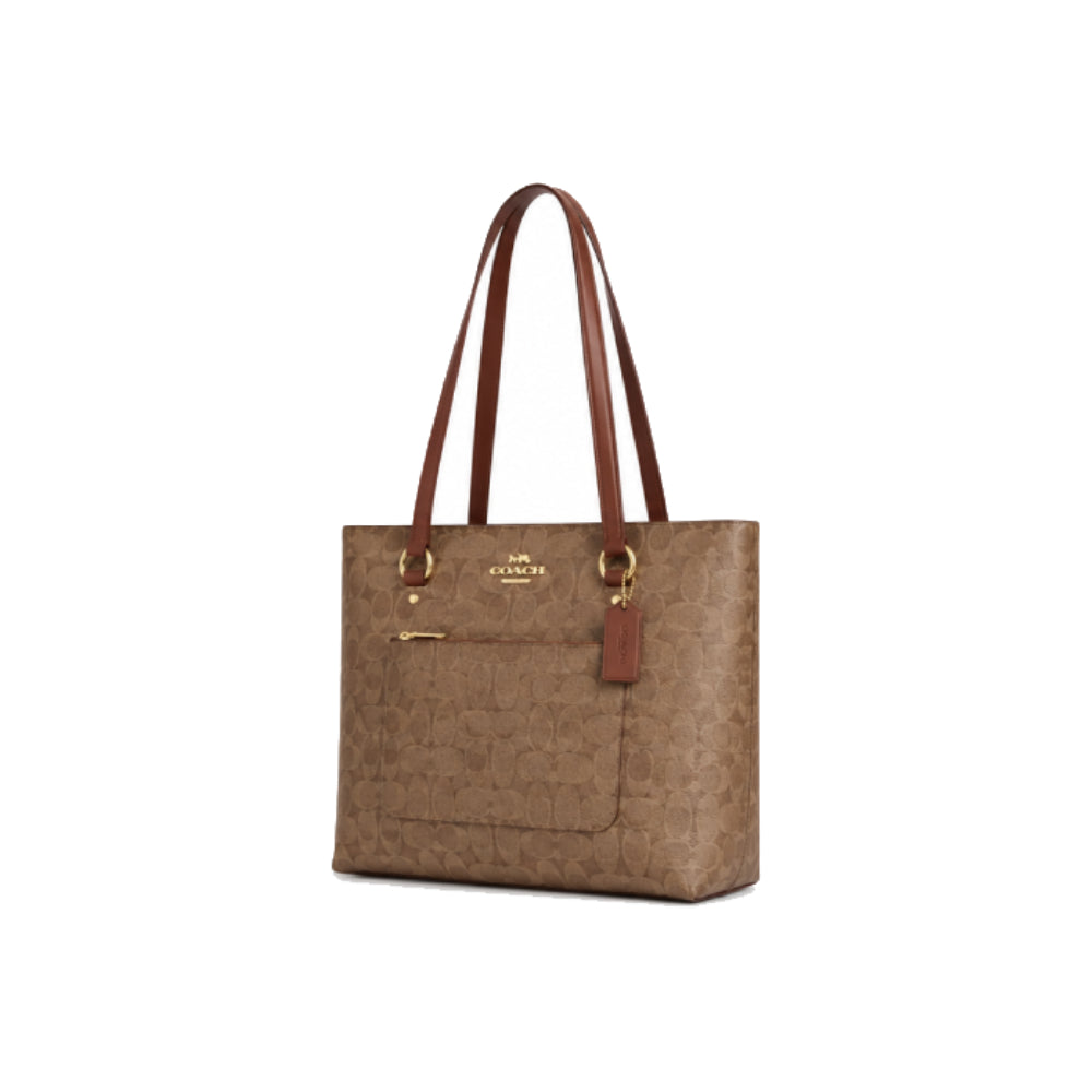 Coach Station Tote Bag Signature Canvas in Brown
