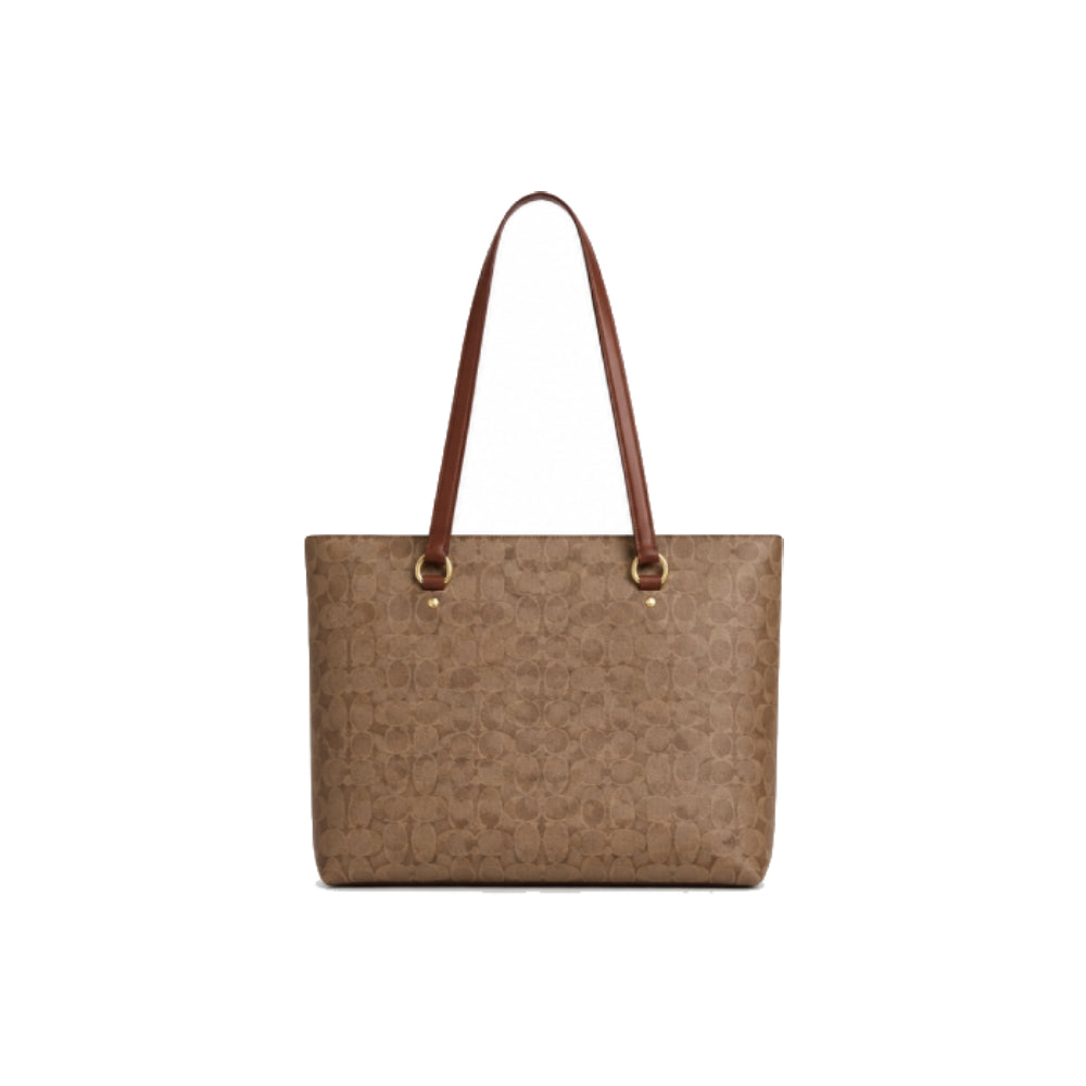 Coach Station Tote Bag Signature Canvas in Brown