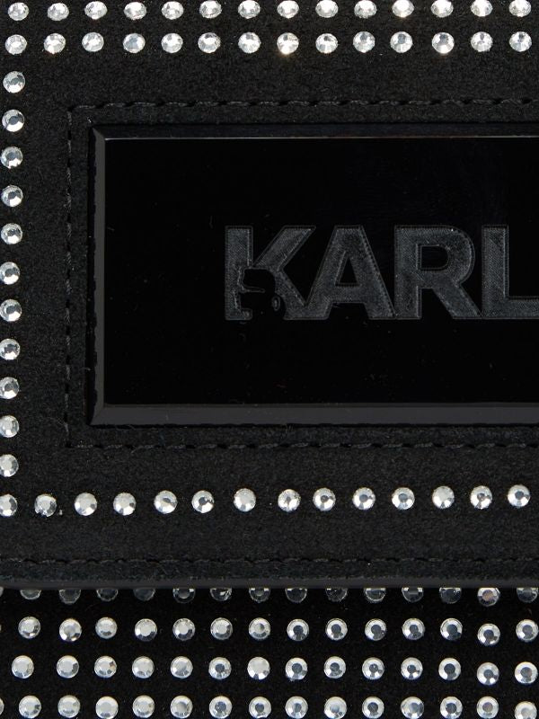 Karl Lagerfeld IKON/K crystal-embellished crossbody bag
