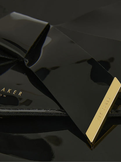 Ted Baker Black Nikkey Knot Bow Envelope Purse