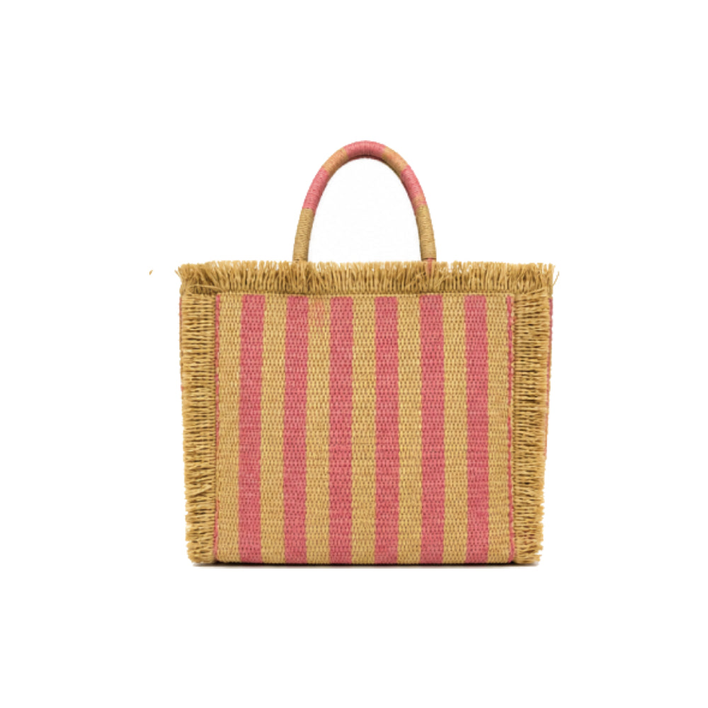 MC2 Saint Barth Colette Tote Bag in Pink & Beige