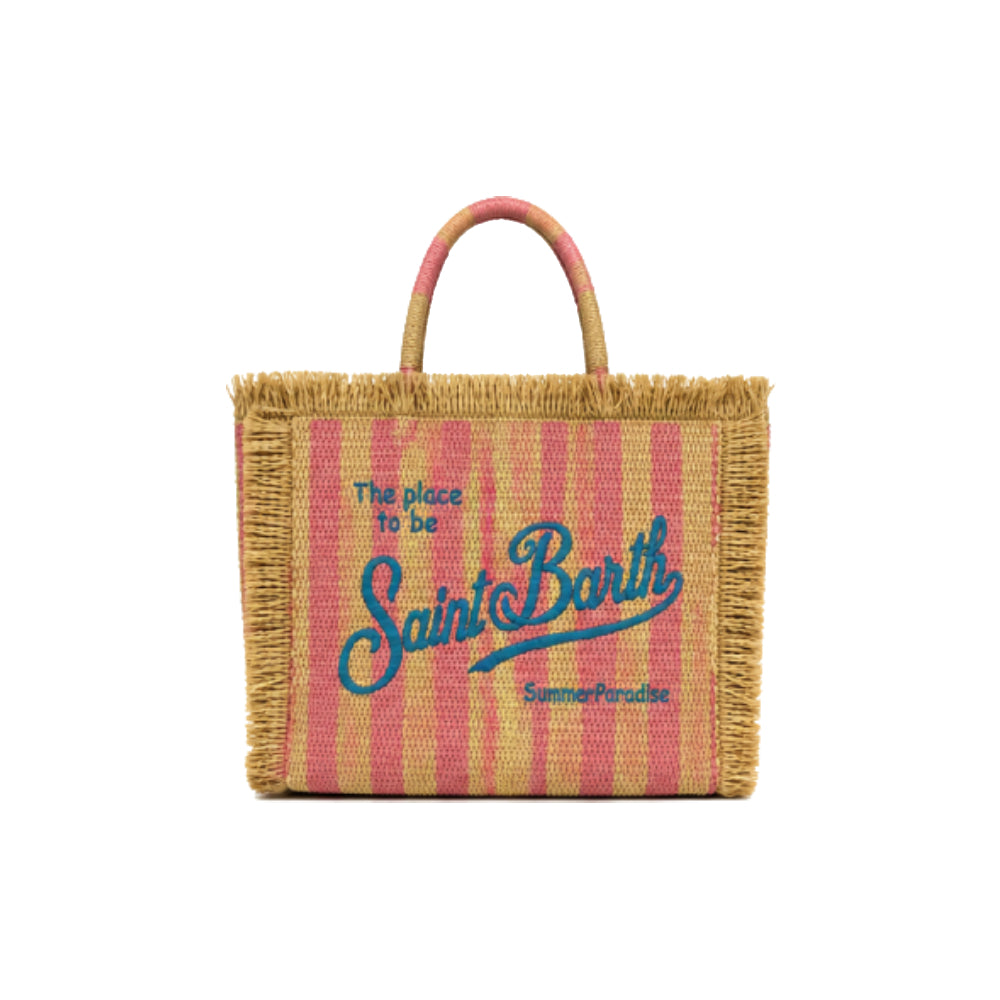 MC2 Saint Barth Colette Tote Bag in Pink & Beige