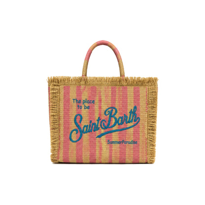 MC2 Saint Barth Colette Tote Bag in Pink & Beige
