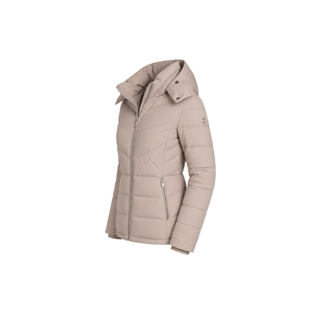 Calvin Klein Hooded Puffer Jacket in Baige