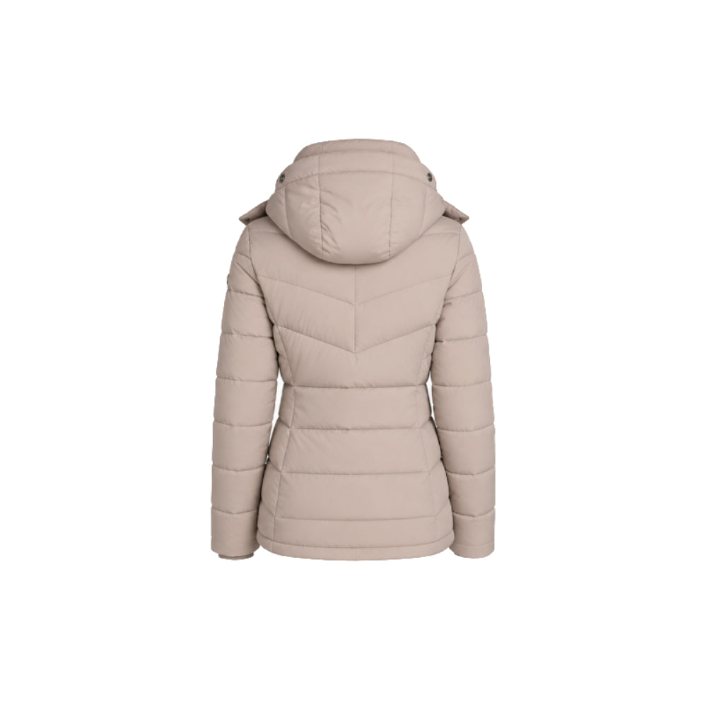 Calvin Klein Hooded Puffer Jacket in Baige