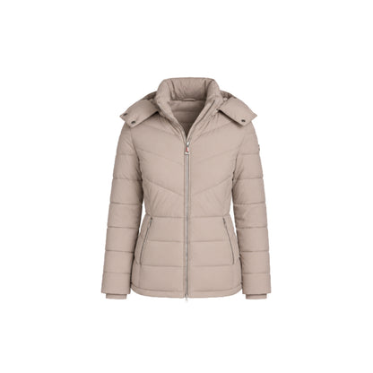 Calvin Klein Hooded Puffer Jacket in Baige