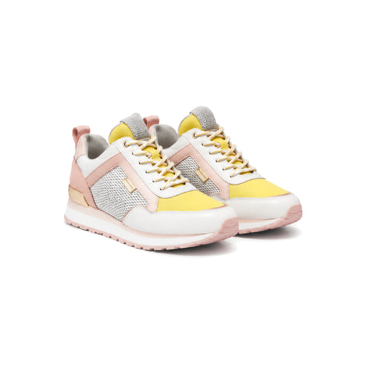 Michael Kors Lace-Up Sneaker In Yellow/Pink/White