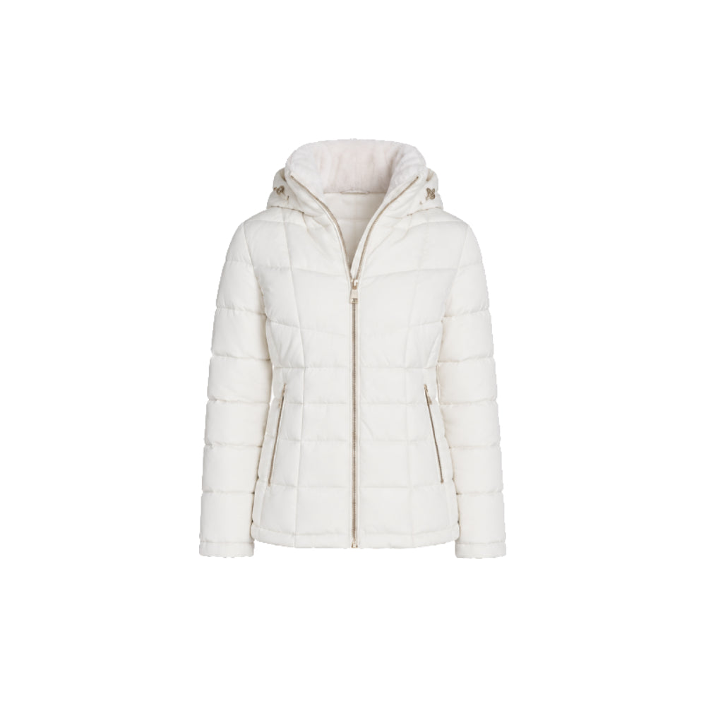 Calvin Klein Hooded Puffer Jacket in White