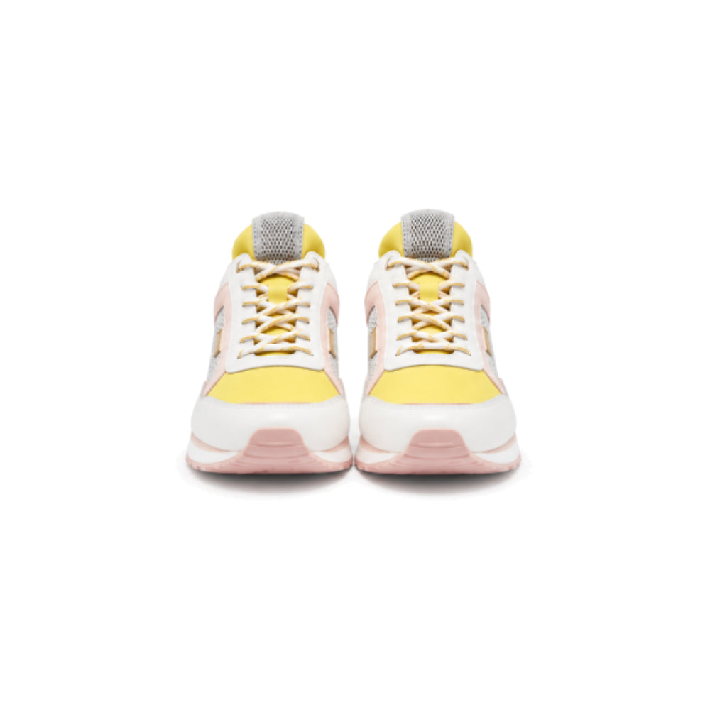 Michael Kors Lace-Up Sneaker In Yellow/Pink/White