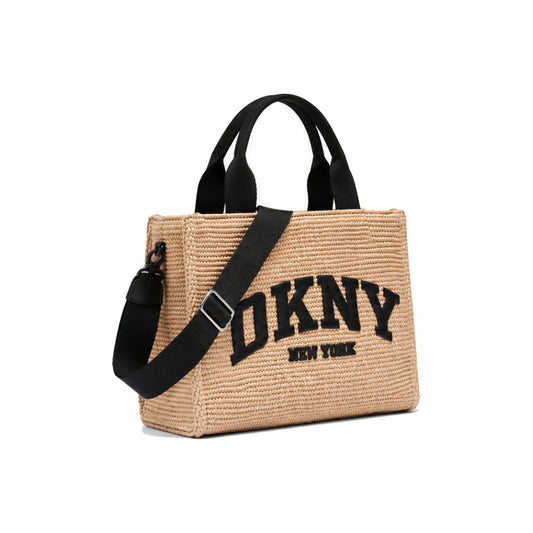 DKNY Hadlee Medium Woven Tote in Beige
