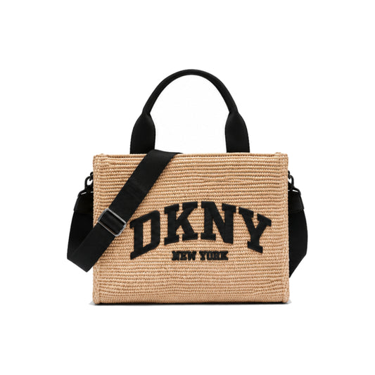 DKNY Hadlee Medium Woven Tote in Beige