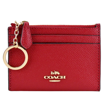 Coach Mini Skinny Id Case In Signature Canvas