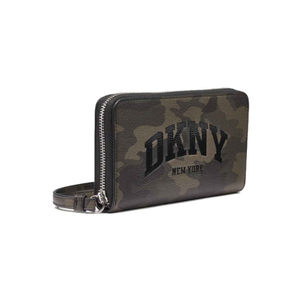 DKNY Paula Large Zip Around Wallet with Wristlet in Camouflage