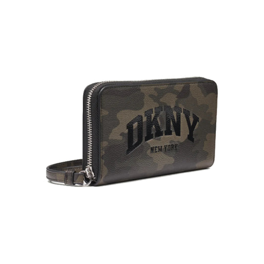 DKNY Paula Large Zip Around Wallet with Wristlet in Camouflage