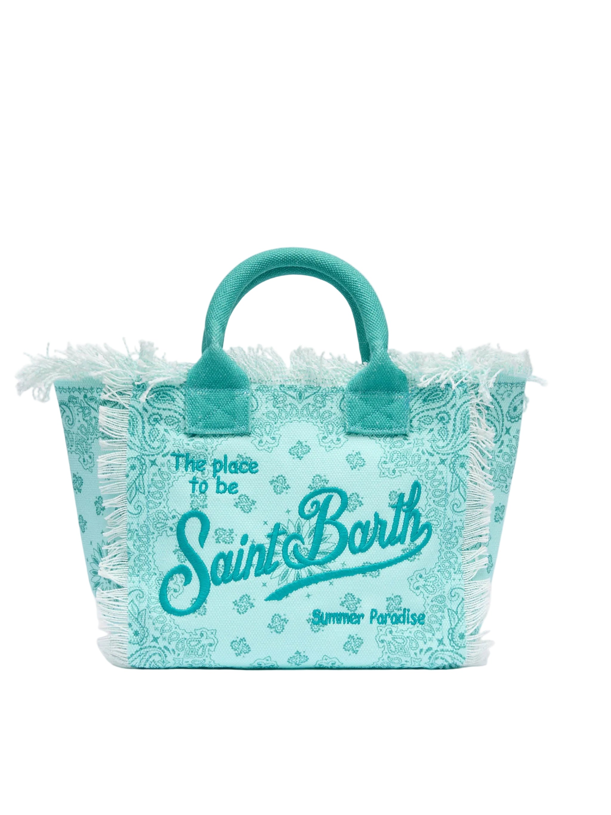 MC2 Saint Barth Collete COTTON Canvas Handbag with Bandana Print