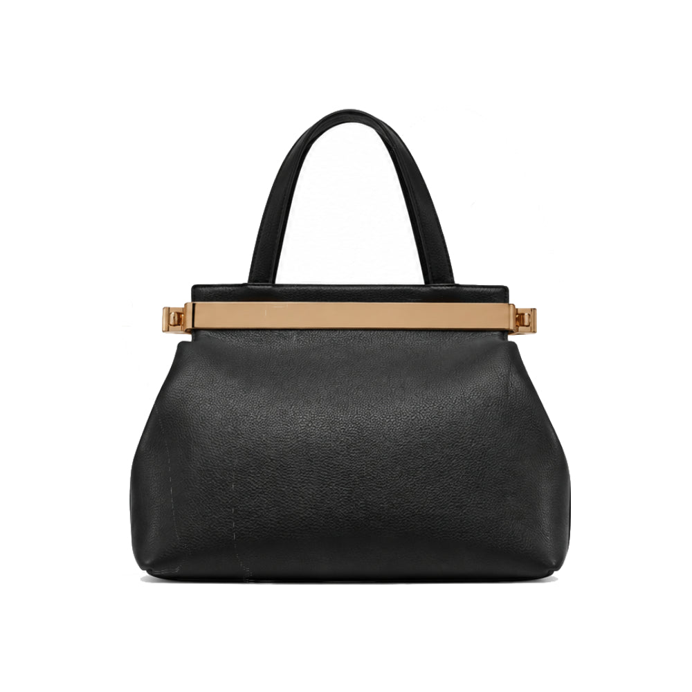 Karl Lagerfeld Paris Jacqueline Medium Leather Satchel In Black