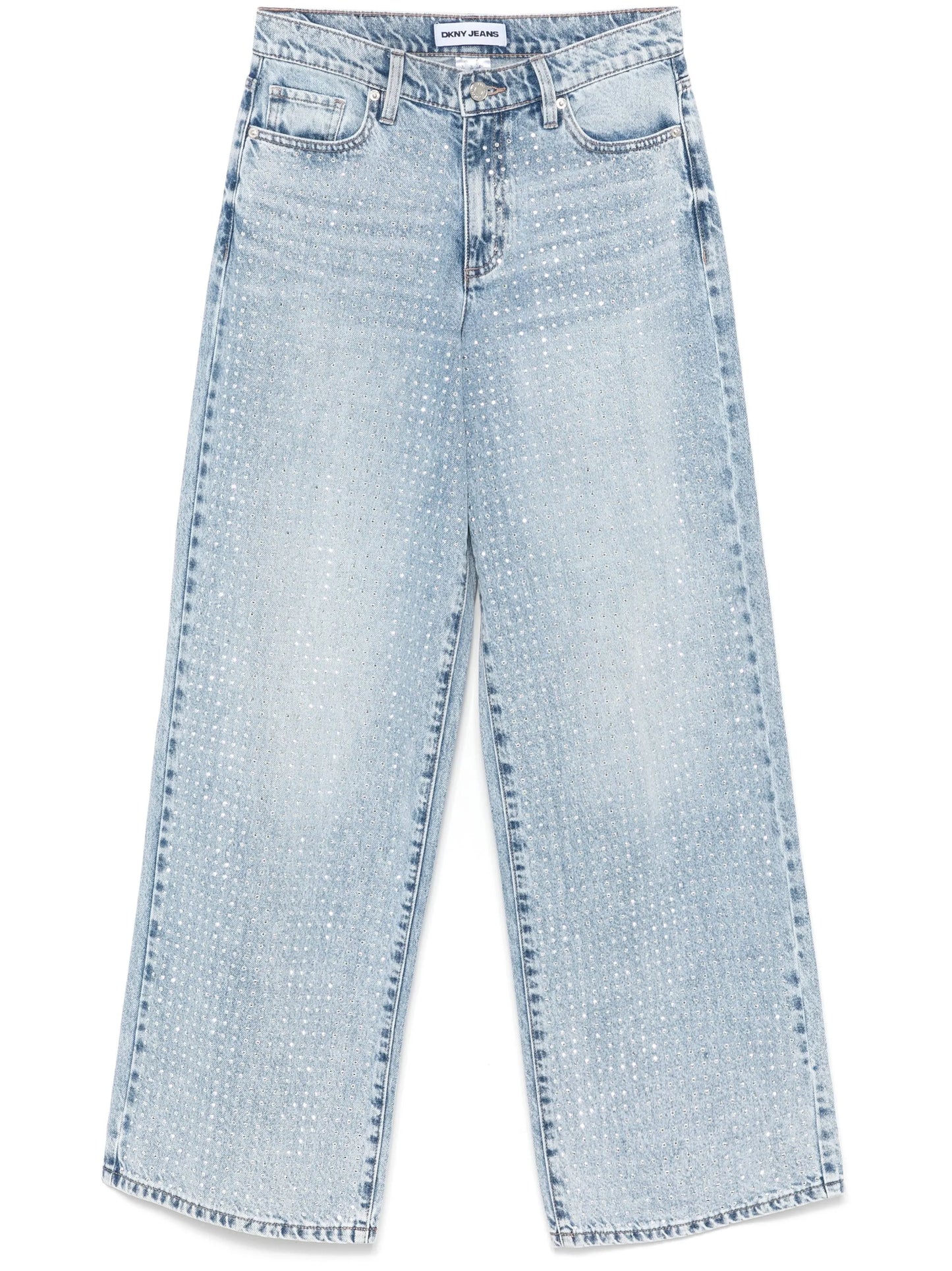 DKNY Shimmery straight-leg cropped jeans size 40