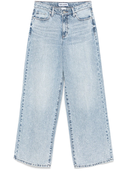 DKNY Shimmery straight-leg cropped jeans size 40