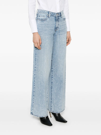 DKNY Shimmery straight-leg cropped jeans size 40