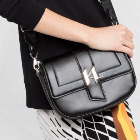 KARL LAGERFELD K/Saddle Black crossbody bag
