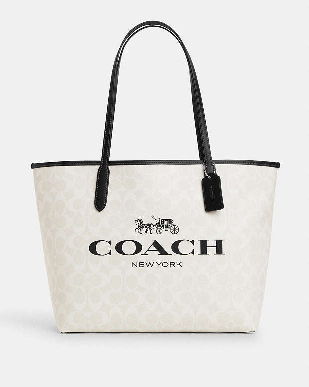 Coach City Tote Bag In Signature Canvas
